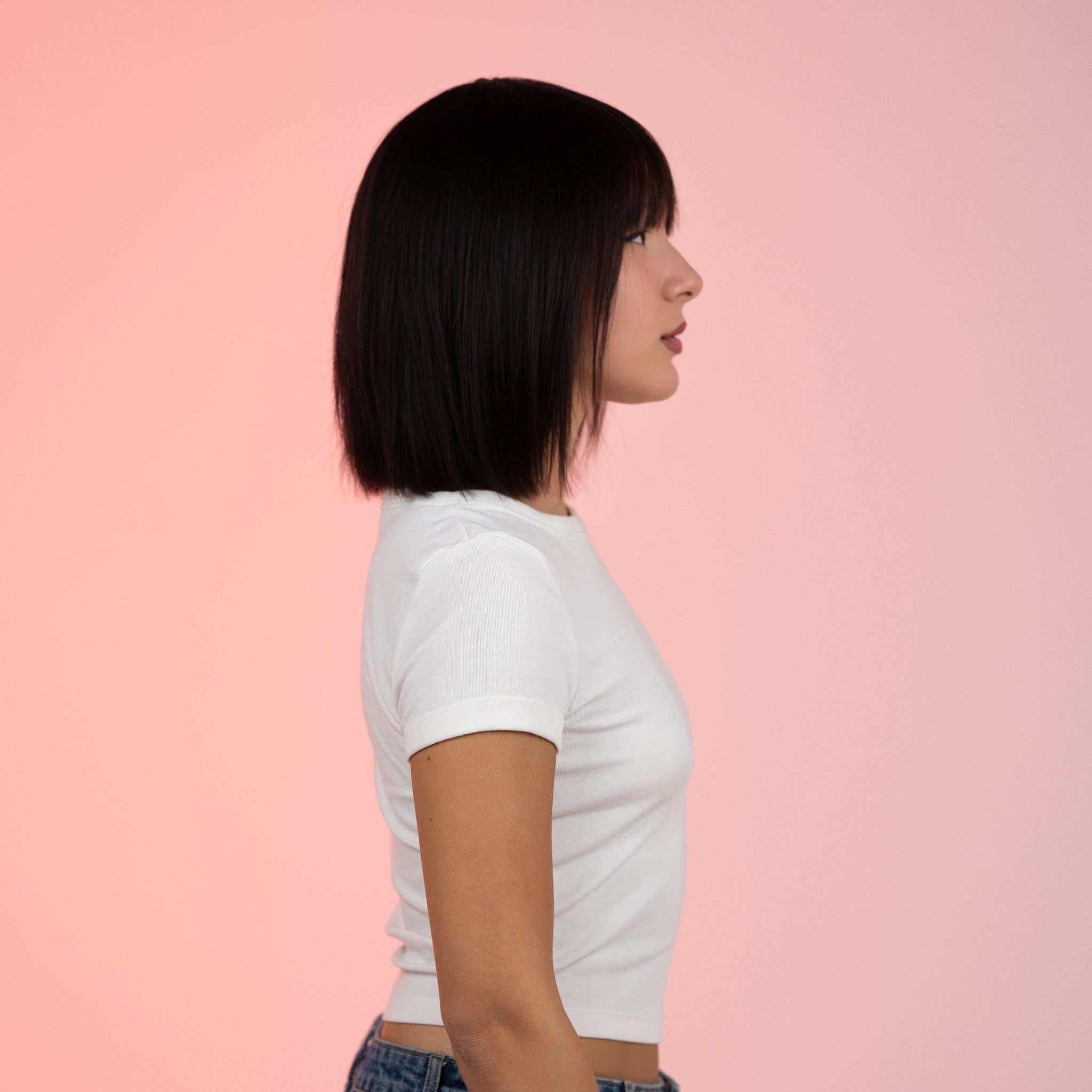 Dimitra: Καστανη Καρέ Περούκα με Φράτζα MACO HAIR SYSTEMS