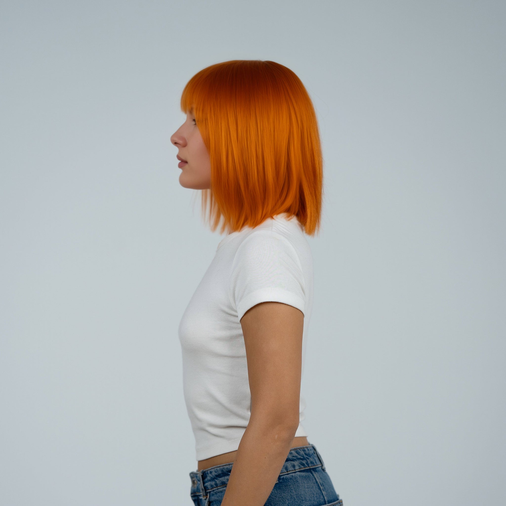 Margarita: Τζίντζερ Καρέ Περούκα με Αφέλειες MACO HAIR SYSTEMS